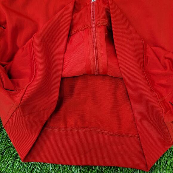 ADIDAS Trefoil Track Jacket Large 22x27 Red Black Trim - Picture 12 of 16